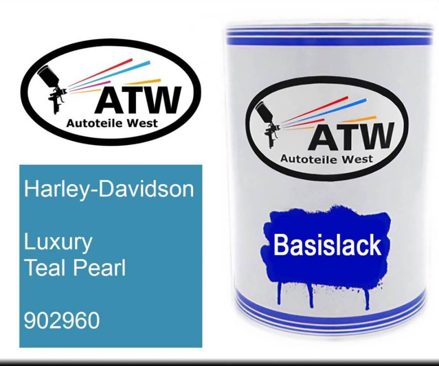 Harley-Davidson, Luxury Teal Pearl, 902960: 500ml Lackdose, von ATW Autoteile West.